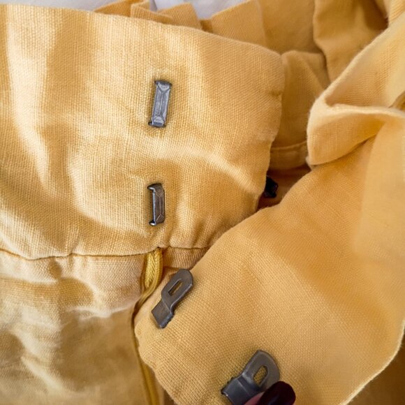 ZARA Basic High Waist Wide Leg Pants with Belt Yellow XS - Picture 5 of 5